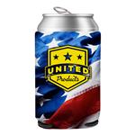 DC1000BEZ4CP-PATR Patriotic Can Cooler With Full Color Custom Imprint